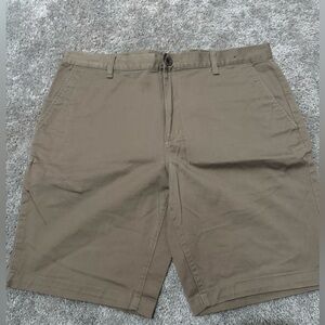 RVCA Men's Brown Flat Front Shorts